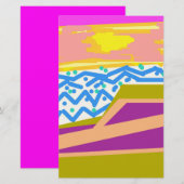 Yacht on Pink Notepad 便箋 (正面/裏面)