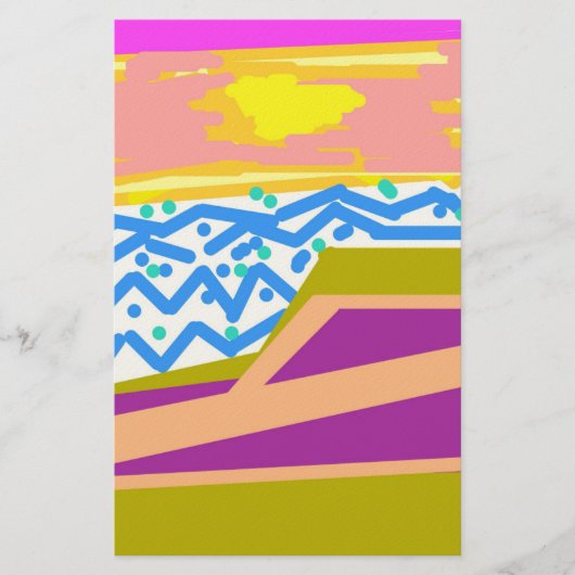 Yacht on Pink Notepad 便箋 (正面)