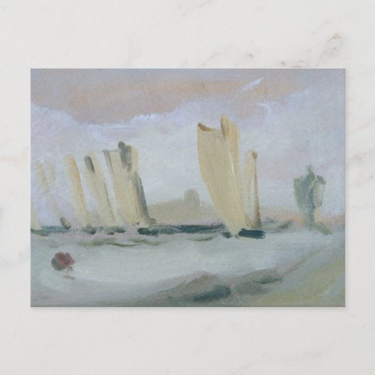 Yacht Racing on the Solent,以前の帰属 ポストカード (正面)