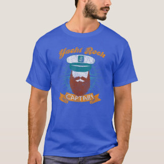 Yacht Rock Captain Party Boat Drinking Bearded boy Tシャツ