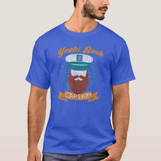 Yacht Rock Captain Party Boat Drinking Bearded boy Tシャツ (正面)