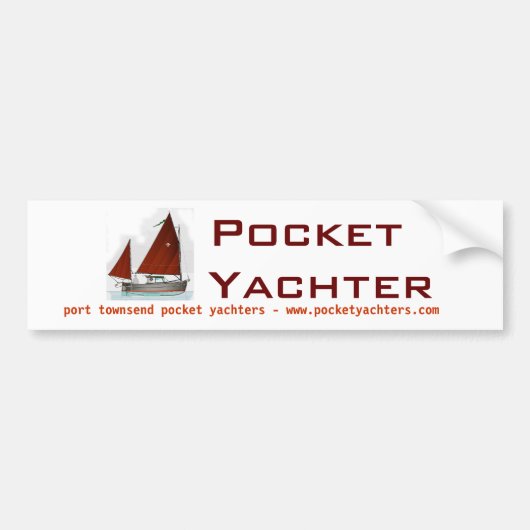 Yachtersの小型のバンパーステッカー バンパーステッカー (正面)
