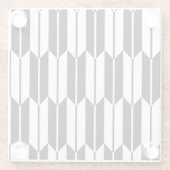 Yagasuri [black] - Japanese Traditional Pattern ガラスコースター (裏面)