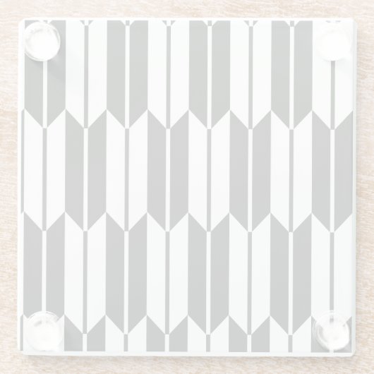 Yagasuri [black] - Japanese Traditional Pattern ガラスコースター (裏面)