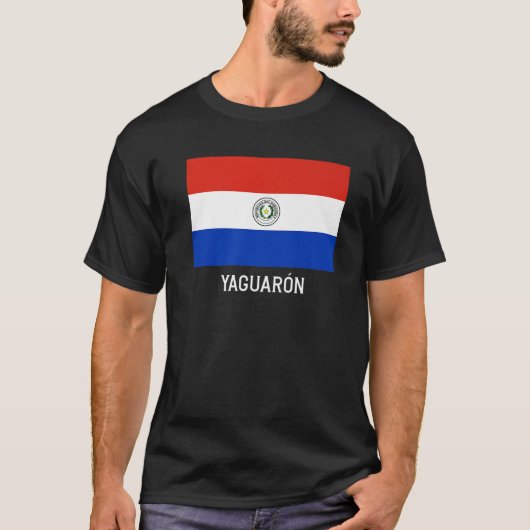 Yaguaron Paraguay Flag Emblem Escudo Bandera Crest Tシャツ (正面)