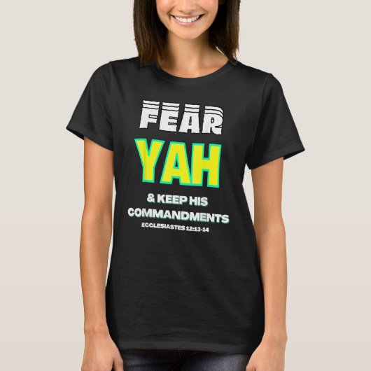 YAHとその戒保を恐れる Tシャツ (正面)