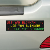 YAH BLINKAHを使用して下さい! bumpahのstickah バンパーステッカー (車上)