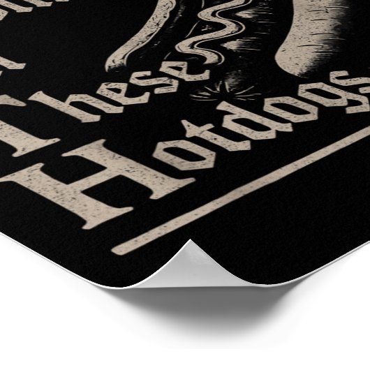 Yah Im Goth Gobblin Ion These Hotdogs Lovers Funny ポスター (角)