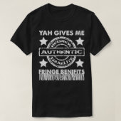 Yah Meフリ与えフはヘブル語の贈り物アフリカに恩恵を与える Tシャツ (デザイン正面)