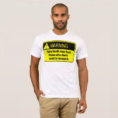yahsの真実は警告標識を傷つけるかもしれません tシャツ (正面フル)