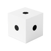 Yahtzee -サイコロゲームのダイナンバー1すべての5辺 フォトキューブ (正面アングル)