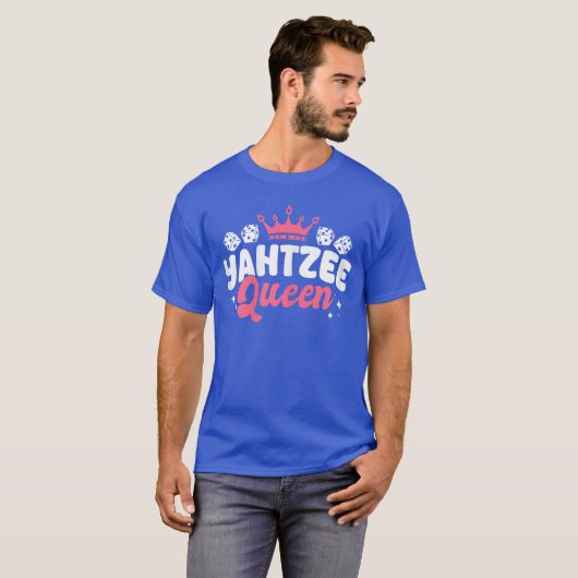 Yahtzee Queen Dice Game gift Tシャツ (正面フル)