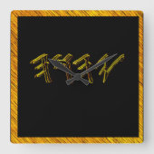 YAHUAH – 最も高い名前01-01 スクエア壁時計 (正面)