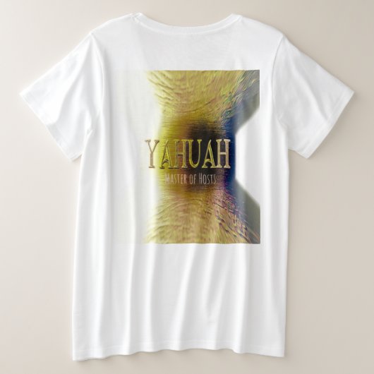 Yahuah-Master of Hosts 02-02 プラスサイズTシャツ (デザイン裏面)