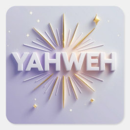 Yahweh Sticker – キリスト教信仰デカール愛デザイン スクエアシール