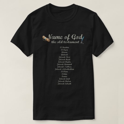 Yahweh YHWH神クリスチャンの名感動的前 Tシャツ (デザイン正面)