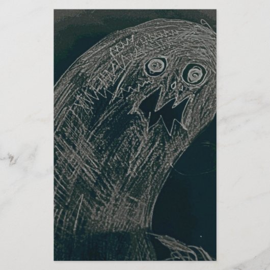 yaieみみずのスケッチおよびあなたの精神は暗く育ちます 便箋 (正面)