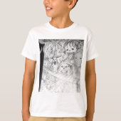 yaieモンスターのマンガの日本製アニメ tシャツ (正面)