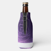 Yaie抽象芸術アートパープルスピリチュアルカラークール ボトルクーラー (ボトル裏面)