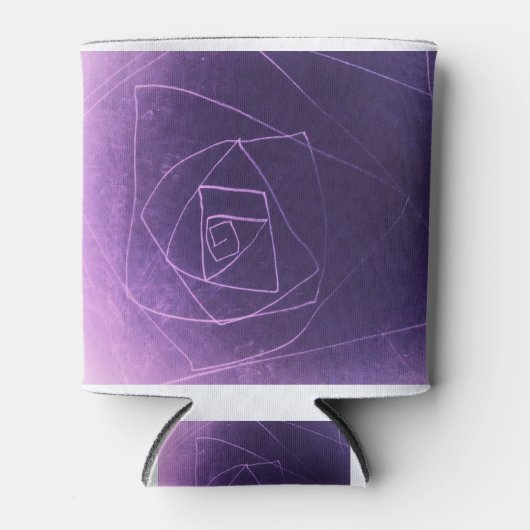 Yaie抽象芸術アートパープルスピリチュアル色 缶クーラー (正面)