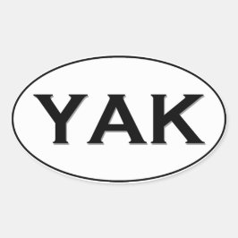 YAK楕円ロゴ 楕円形シール