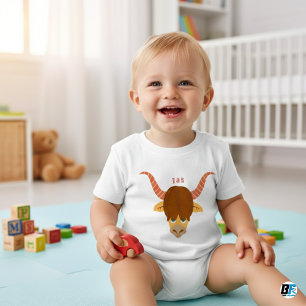 Yak用の動物アルファベットY ベビーTシャツ