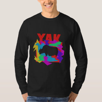 Yak Animal Mosaik Puzzle Tシャツ