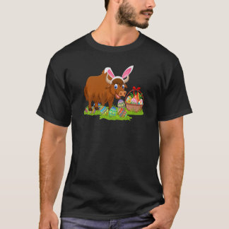 Yak Easter Egg Hunting Bunny Yak Easter Sunday  Tシャツ