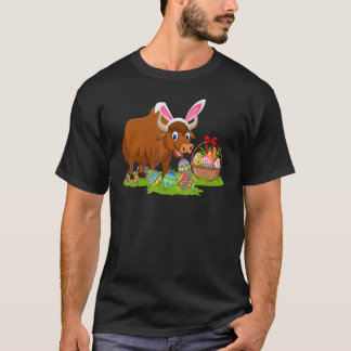 Yak Easter Egg Hunting Bunny Yak Easter Sunday Tシャツ