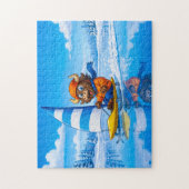 Yak Ice Sailing on a Frozen Winter Lake ジグソーパズル (縦)