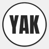 YAK - Yakutat Classic Round Sticker ラウンドシール (正面)