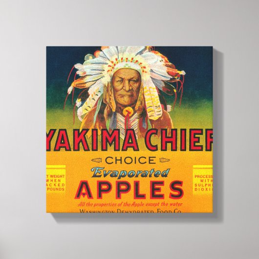 Yakima Chief Apple Label - Yakima, WA キャンバスプリント (正面)