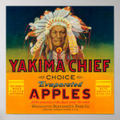 Yakima Chief Apple Label - Yakima, WA ポスター (正面)