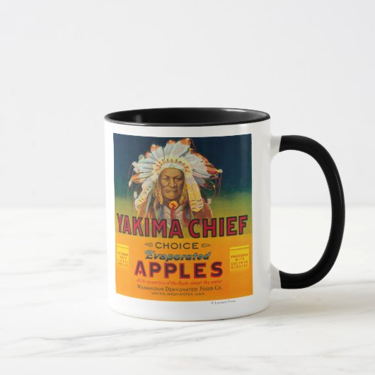 Yakima Chief Apple Label - Yakima, WA マグカップ (右)