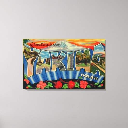 Yakima, Washington – ラージ・レター・シーン2 キャンバスプリント (正面)