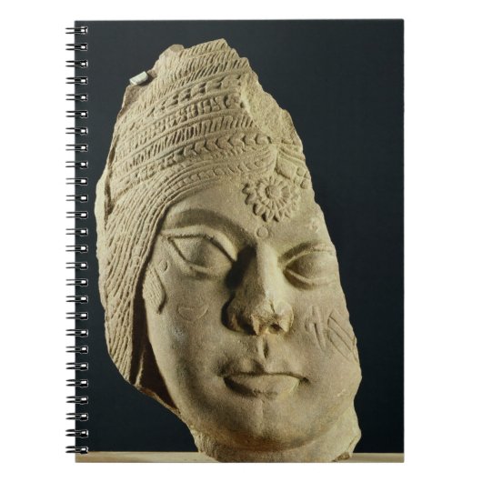 Yakshi、Bharhut、2世紀の赤い砂岩の頭部 ノートブック (正面)