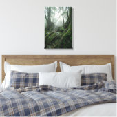 Yakushima 'Breath of Life' | Ancient Biophilic キャンバスプリント (インサイチュ (寝室))