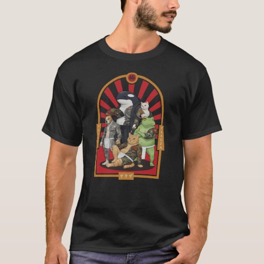 Yakuzanimals 和風動物ギャング tシャツ (正面)