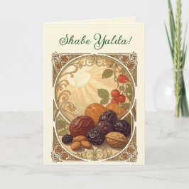 Yalda Fruit and Nut Persian Winter Solstice シーズンカード