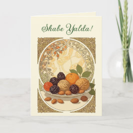Yalda Fruits and Nuts Persian Winter Solstice Eve シーズンカード