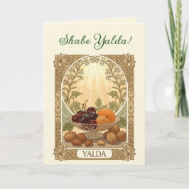 Yalda Nuts and Fruit Chelle Night Winter Solstice シーズンカード