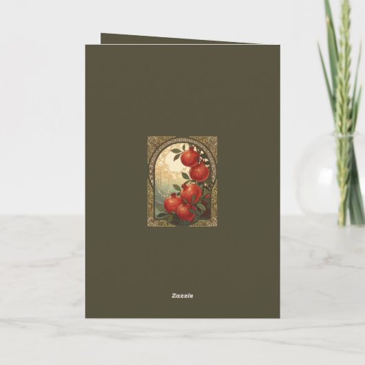 Yalda Pomegranates Winter Solstice Symbolism カード (裏面)