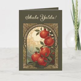 Yalda Pomegranates Winter Solstice Symbolism カード