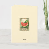 Yalda Watermelon Chelle Night Fruits Art Nouveau シーズンカード (裏面)