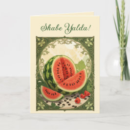 Yalda Watermelon Persian Winter Solstice Symbolism シーズンカード