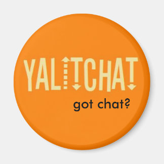 YALITCHAT「得チャット？」 オレンジボタン（丸） マグネット
