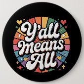 Y'allすべてのレトロ 缶バッジ (正面)