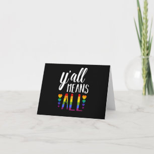 Y'allは全てのLGBTゲイレズビアンプライドパレード カード