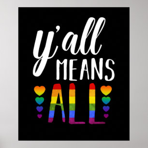 Y'allは全LGBTゲイレズビアンプライドパレード ポスター
