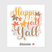Y'allへの秋の幸せ シール (シート)